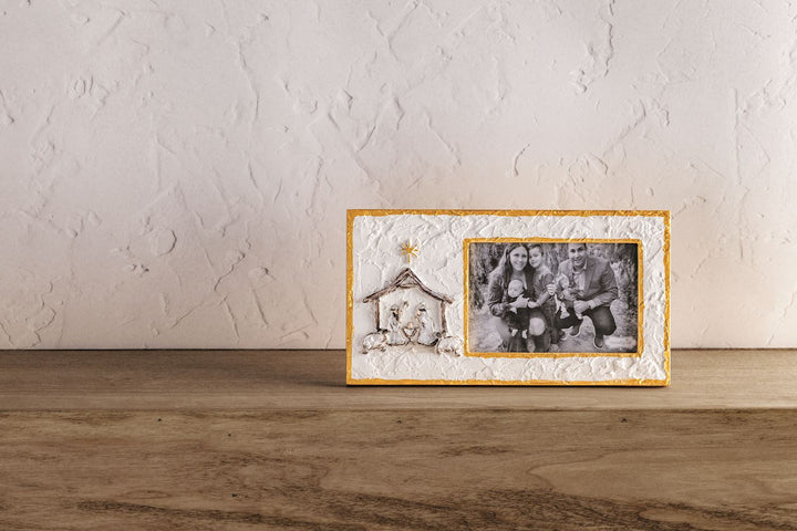 Painted Nativity Photo Frame