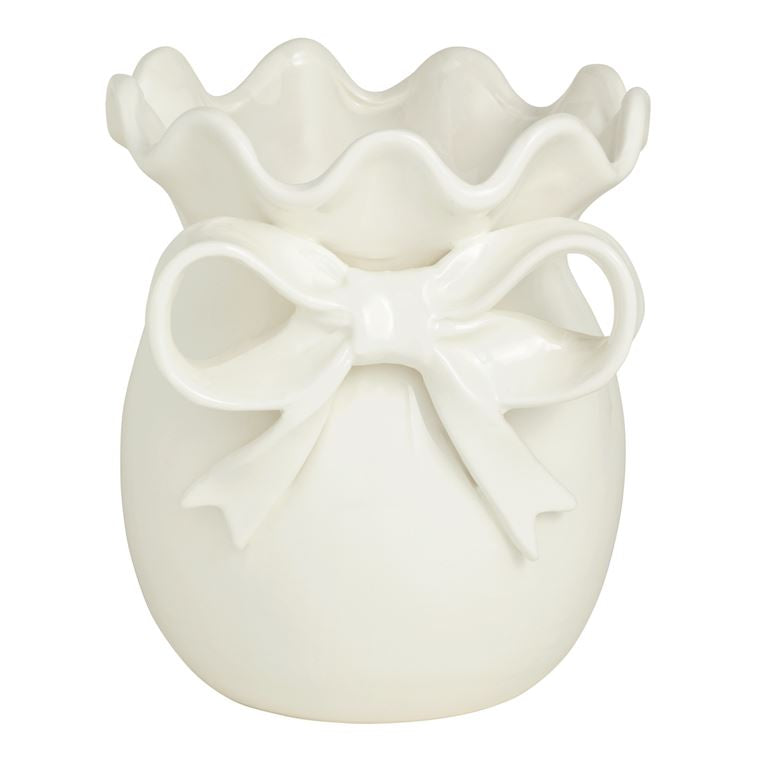 Ruffled Bow Vase