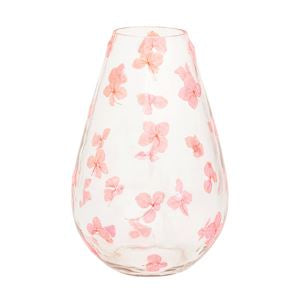 Pressed Pink Flower Vase