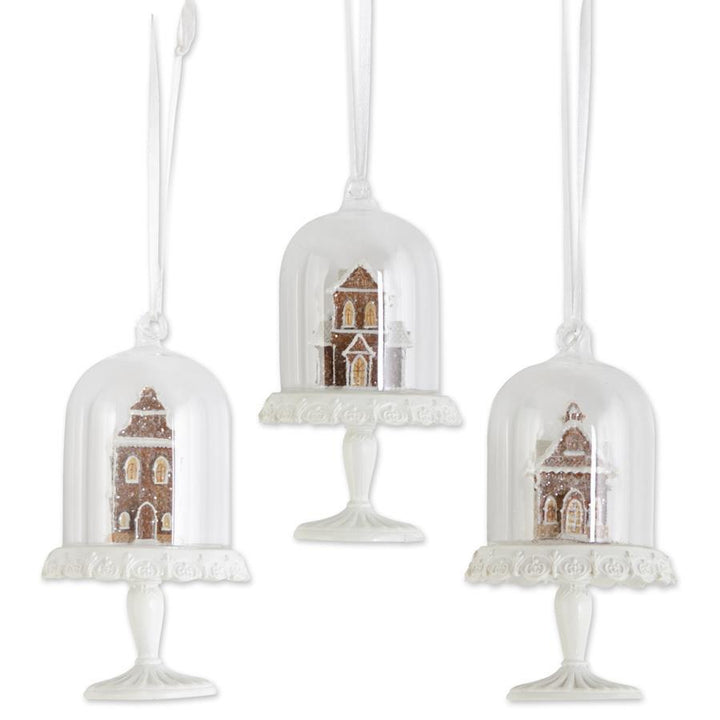 Gingerbread House Dome Ornament