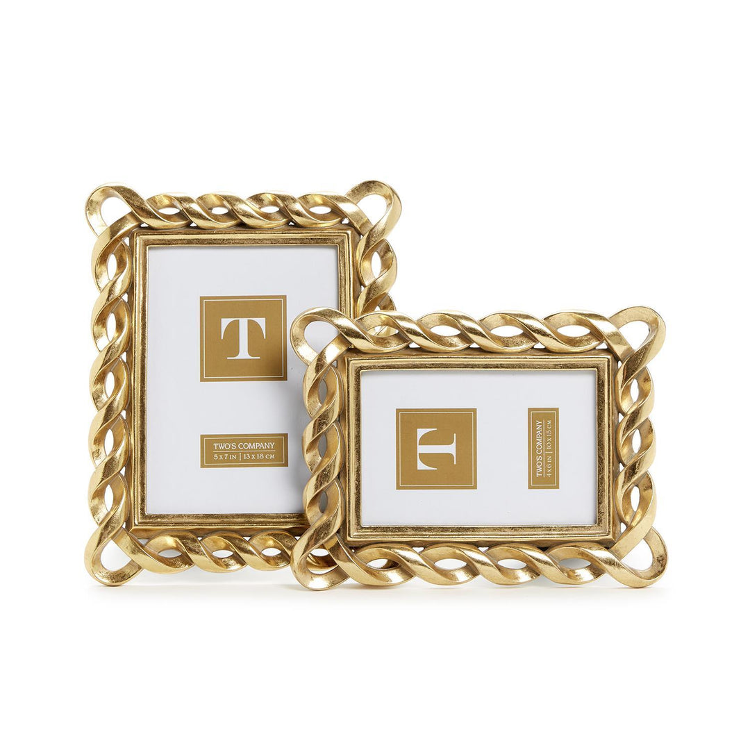 Gold Ribbon Photo Frame