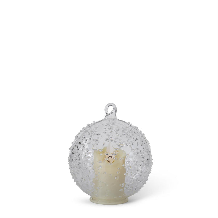 Textured Glass LED Ornament