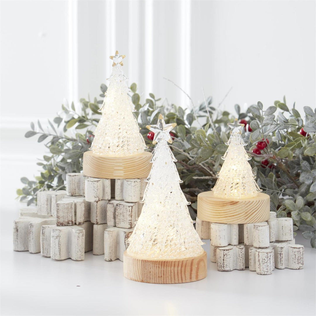 Spun Glass LED Tree w/Timer