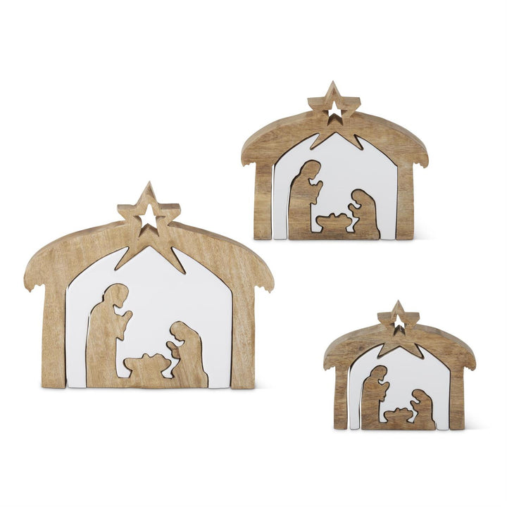 Wood Nativity w/Cutouts