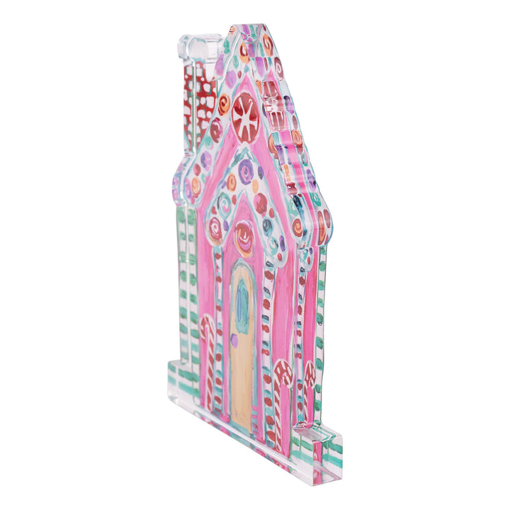 Pink Gingerbread House Acrylic Stand