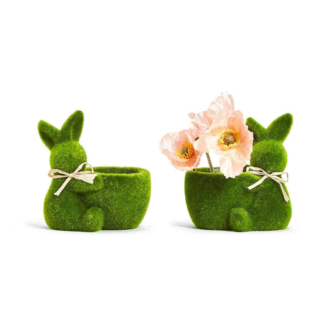 Faux Moss Bunny Planters