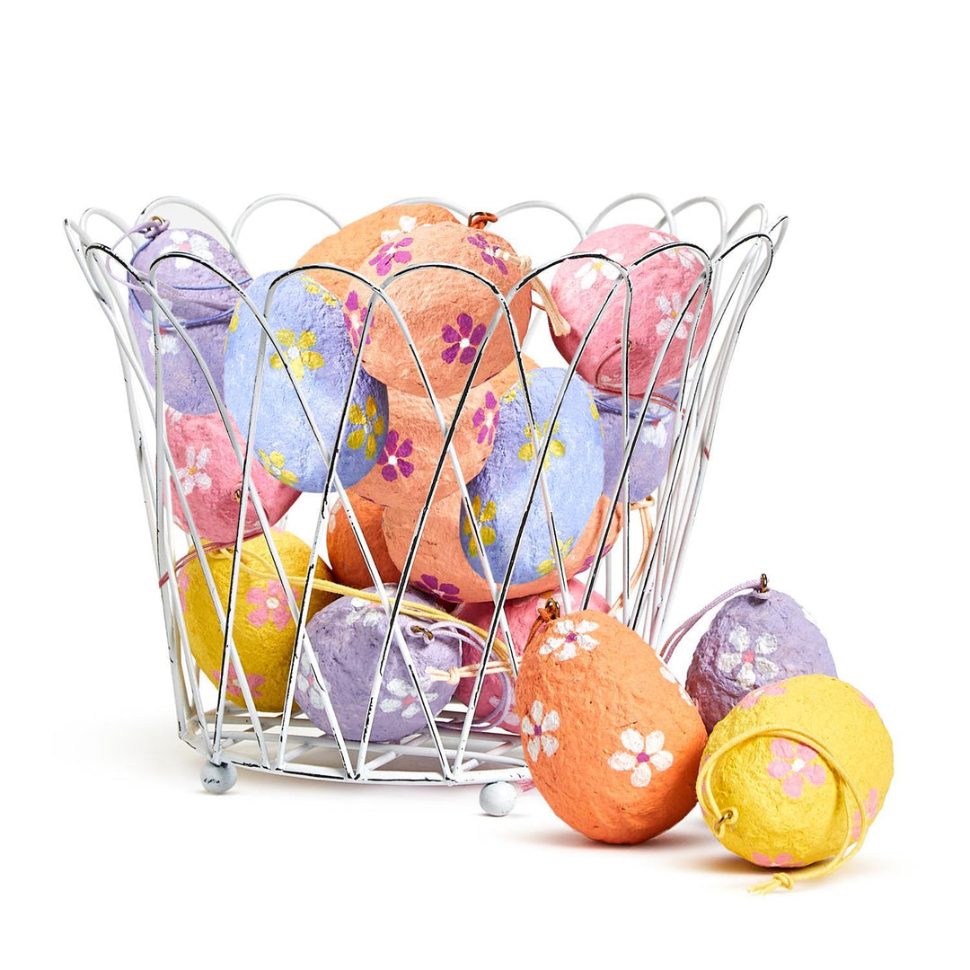 Cotton Mache Egg Ornament