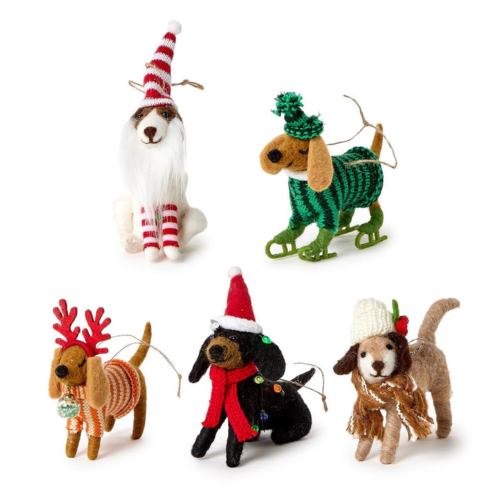 Felt Dog Ornaments