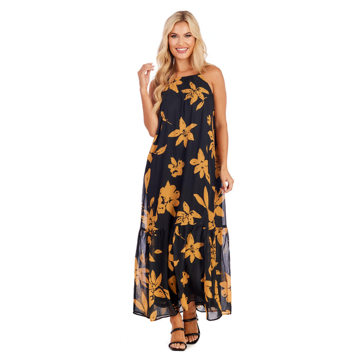 Black Floral Kallie Maxi Dress