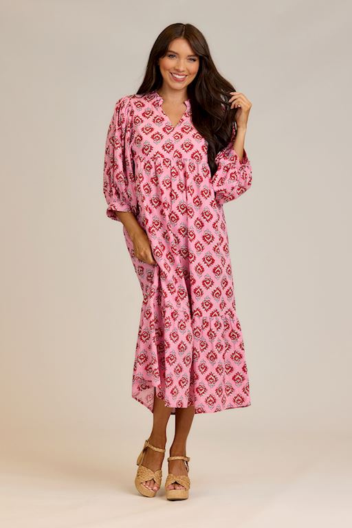 Pink Waylon Midi Dress