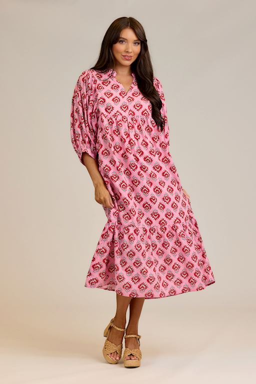 Pink Waylon Midi Dress