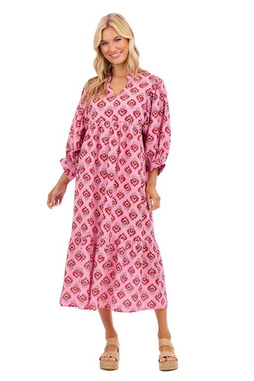 Pink Waylon Midi Dress