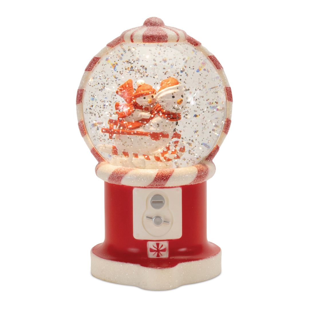 LED Gum Ball Machine Snow Globe