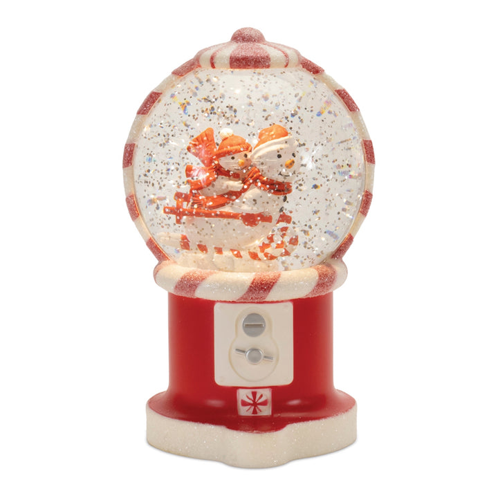 LED Gum Ball Machine Snow Globe