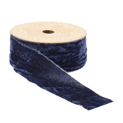 Navy Raw Edge Ribbon