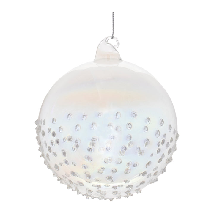 White Iridescent Ball Ornament