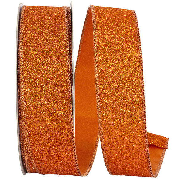 Glitter Metallic Orange Ribbon