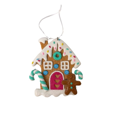 Pastel Gingerbread House Ornament