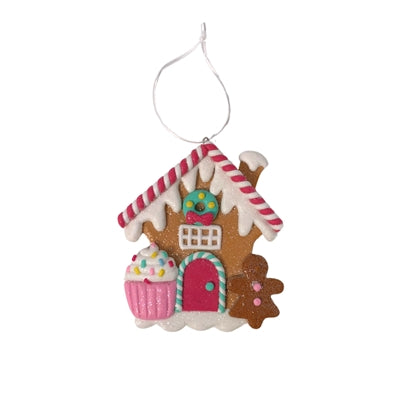Pastel Gingerbread House Ornament