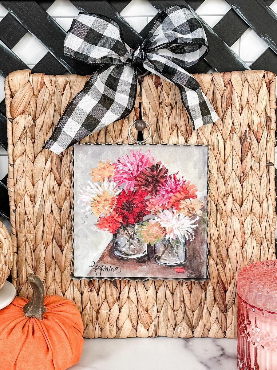 Mini Jars of Zinnias Print