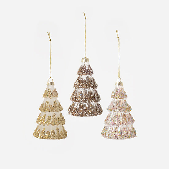 Layered Glitter Tree Ornament