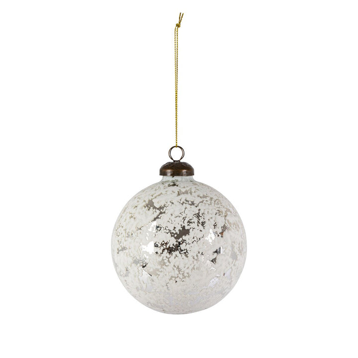 Silver & Snow Ornament