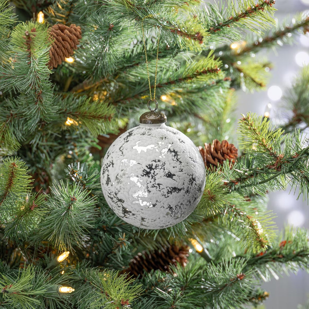 Silver & Snow Ornament