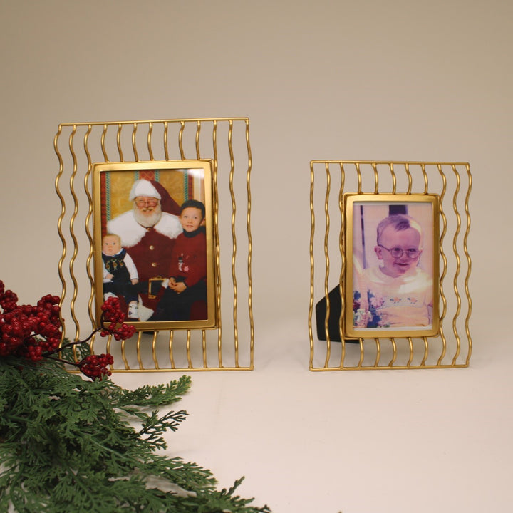 Open Wire Gold Metal Frame,5x7