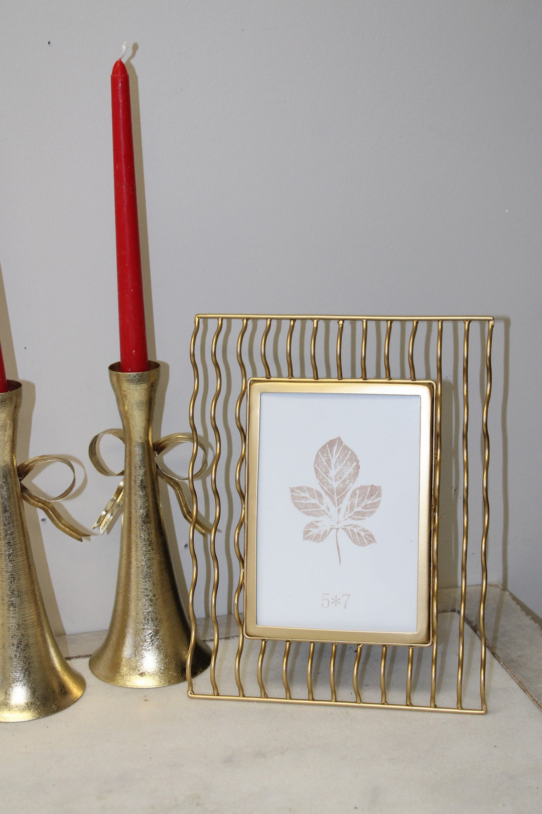 Open Wire Gold Metal Frame,5x7