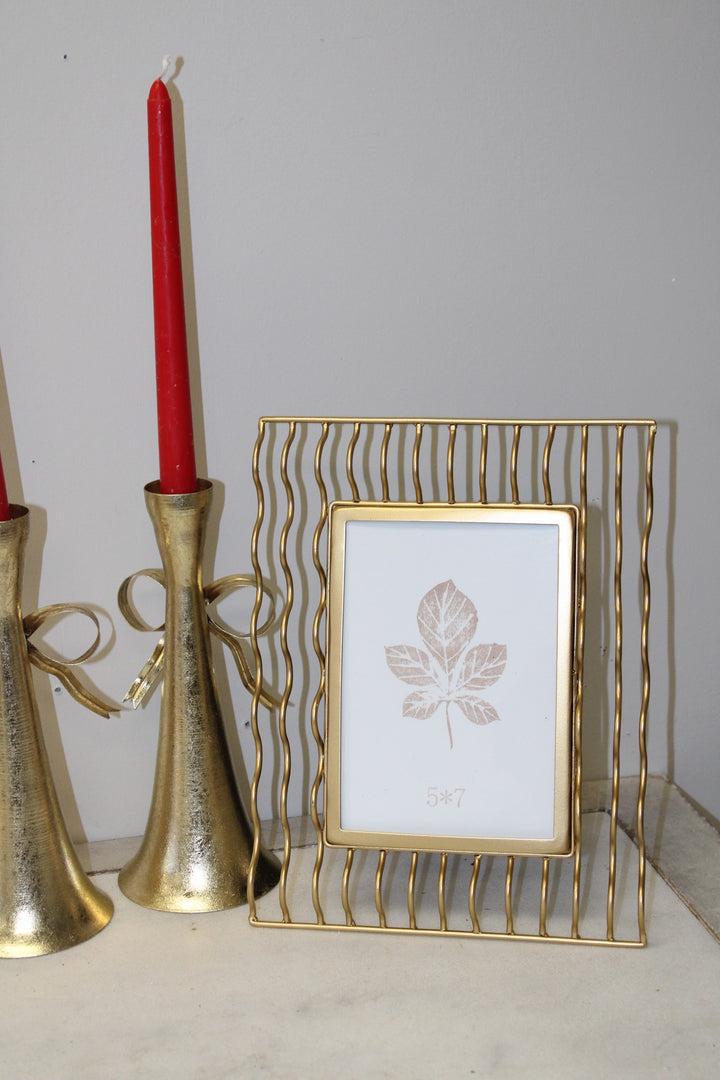 Open Wire Gold Metal Frame,5x7