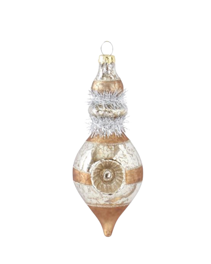 Brown/Silver Mercury Glass Ornament
