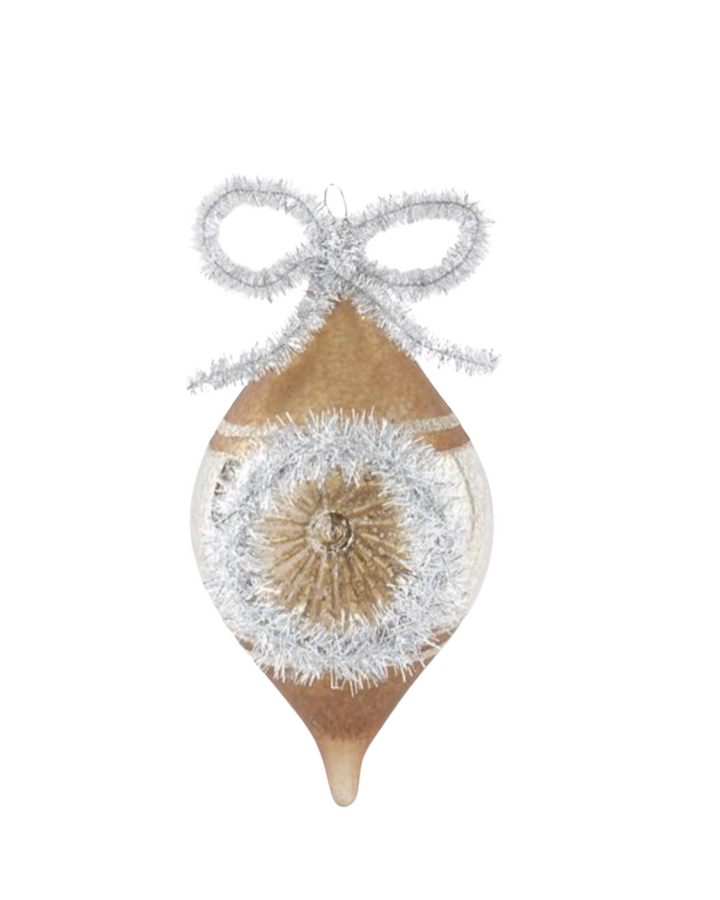 Brown/Silver Mercury Glass Ornament