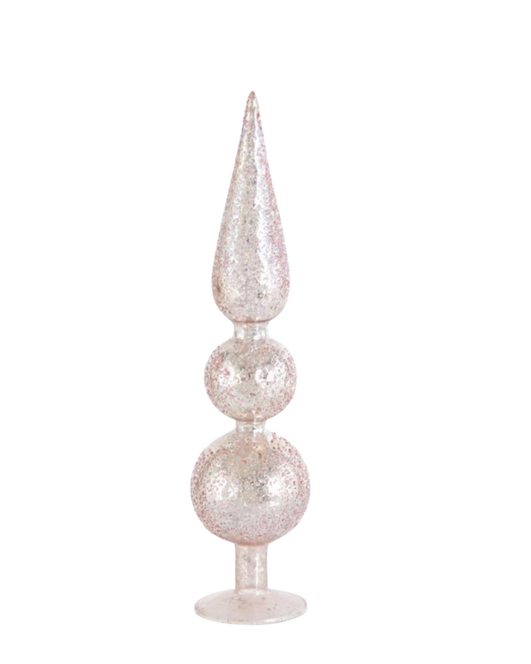 Textured Mercury Glass Finial, Pink