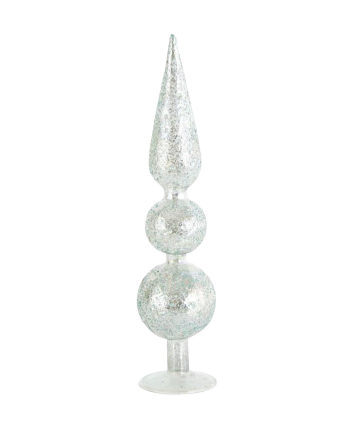 Textured Mercury Glass Finial, Blue