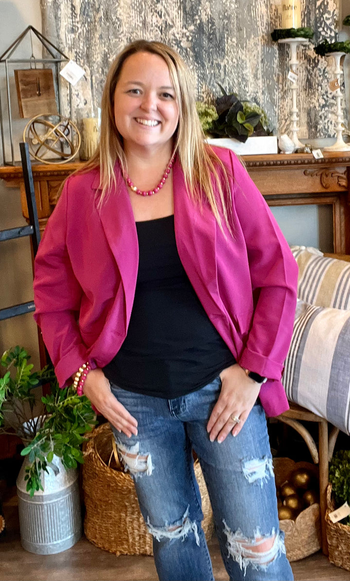 Raspberry Wynn Blazer