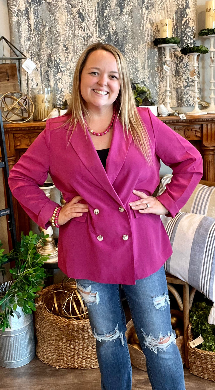 Raspberry Wynn Blazer