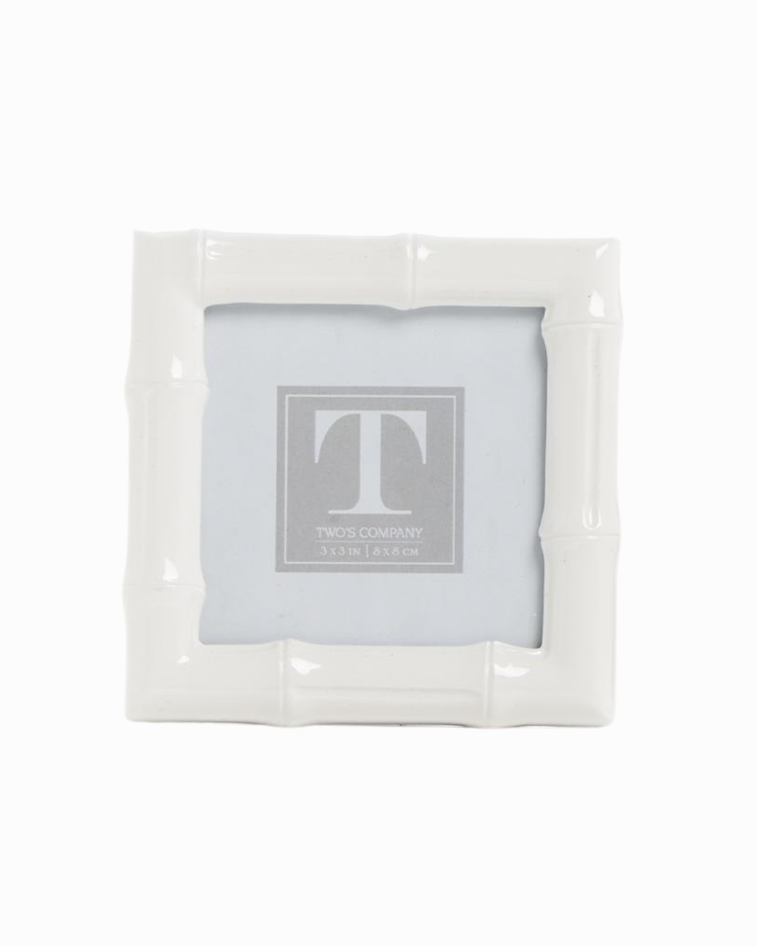 White Faux Bamboo Photo Frame