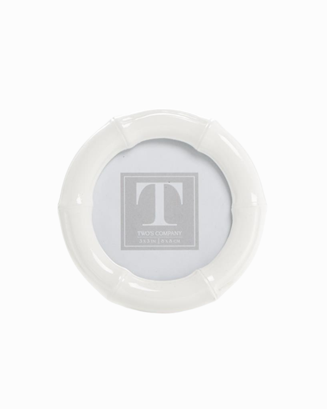 White Faux Bamboo Photo Frame