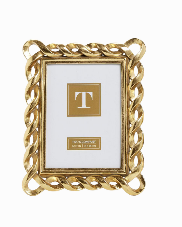Gold Ribbon Photo Frame