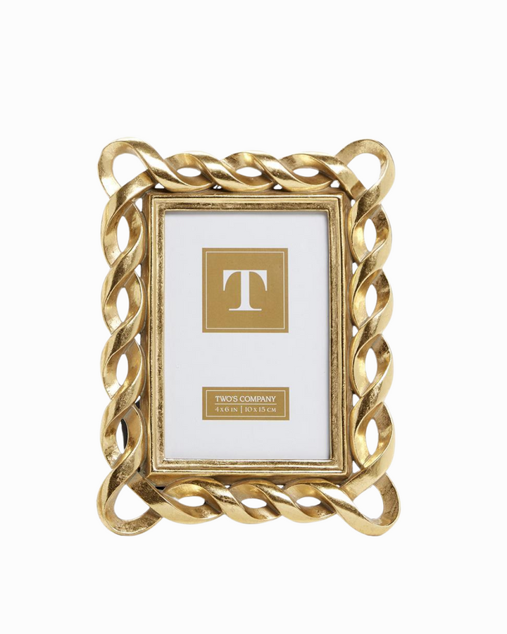 Gold Ribbon Photo Frame