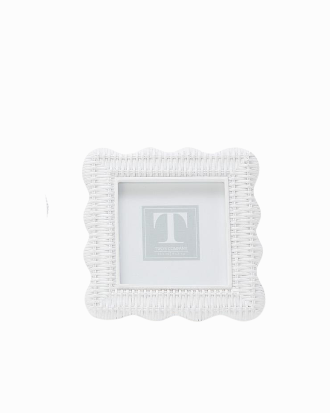 White Rattan Weave Photo Frame
