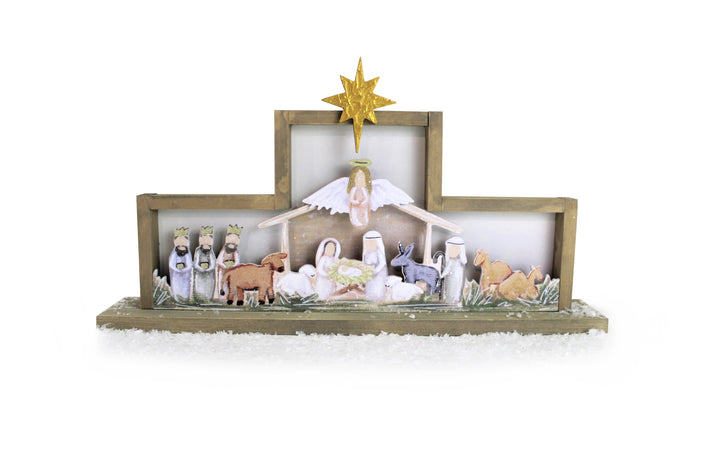Layered Nativity Scene