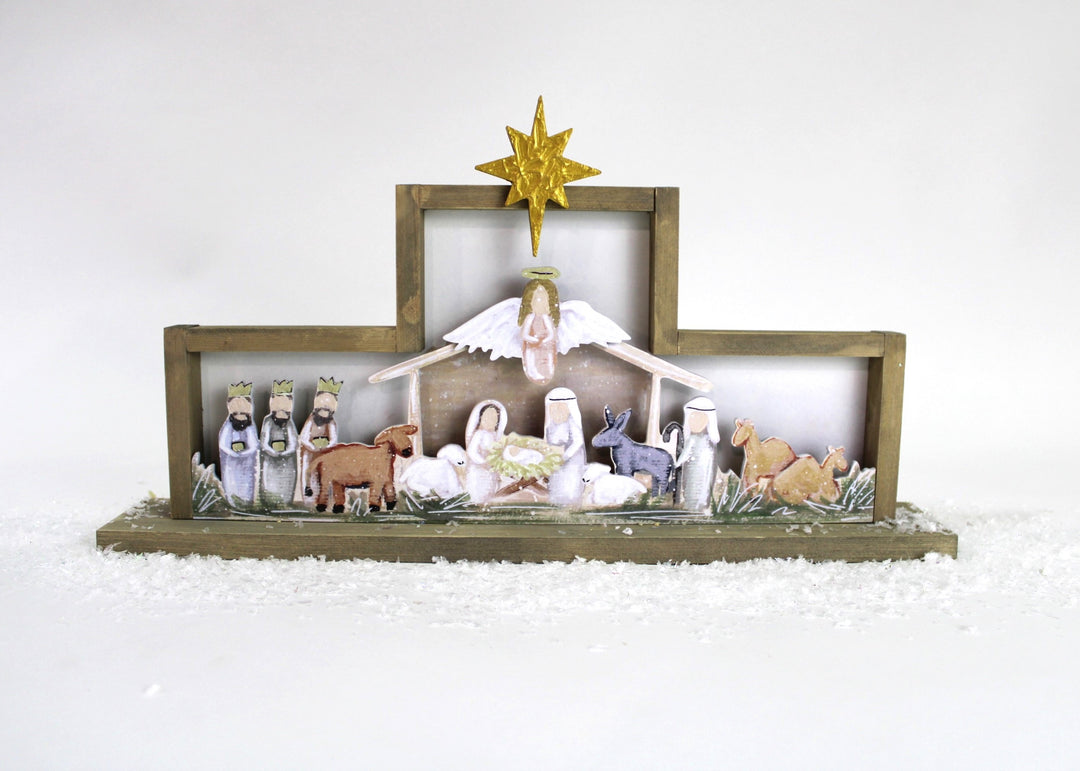 Layered Nativity Scene