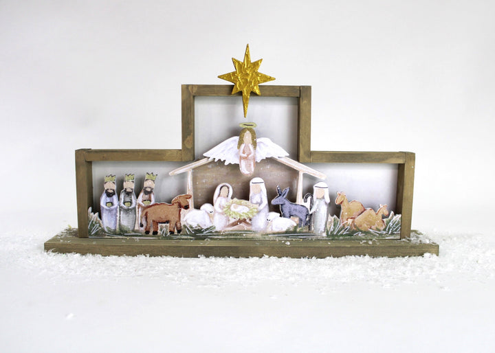Layered Nativity Scene