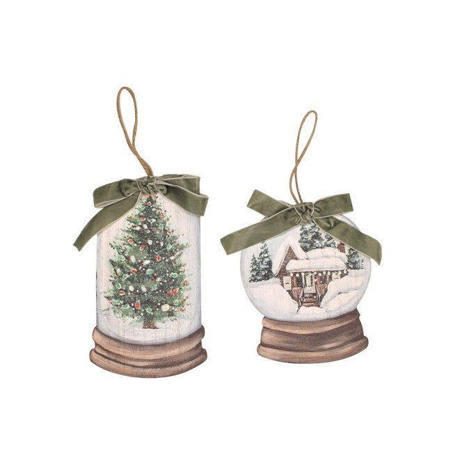 Cutout Wood Water Ball Ornament