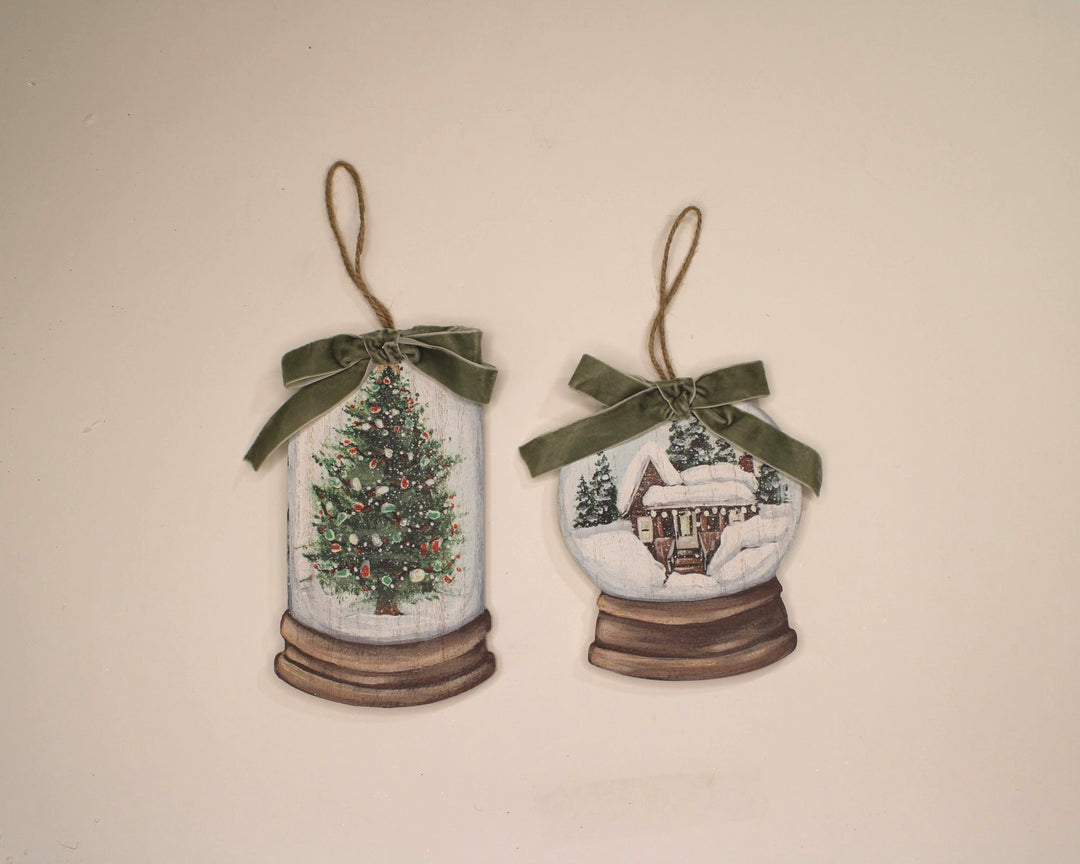 Cutout Wood Water Ball Ornament