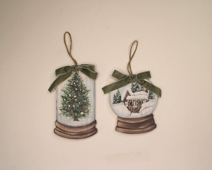 Cutout Wood Water Ball Ornament