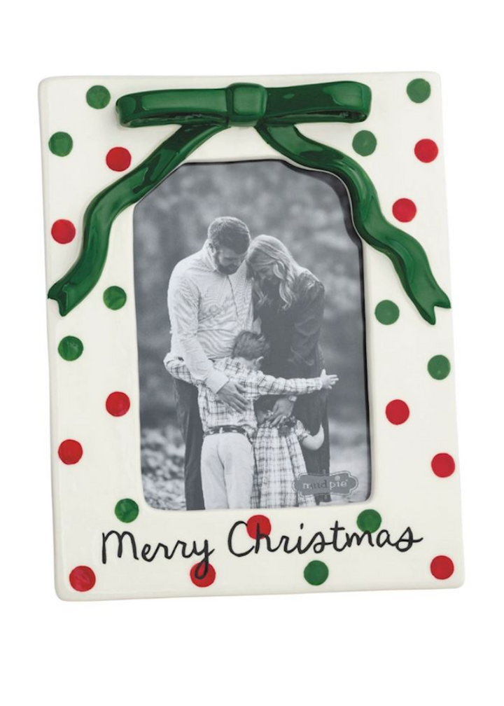 Christmas Bow Dot Photo Frame