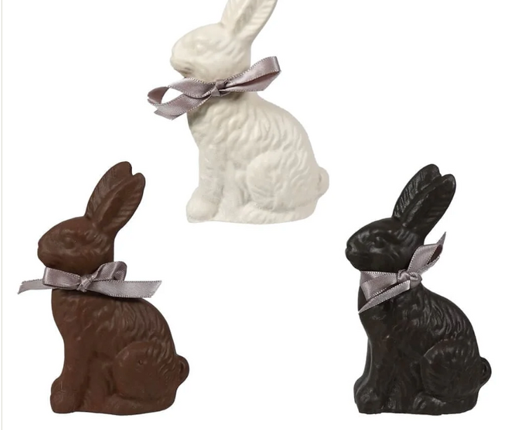 Chocolate Bunny Figurine, 4"