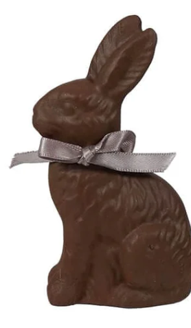 Chocolate Bunny Figurine, 4"